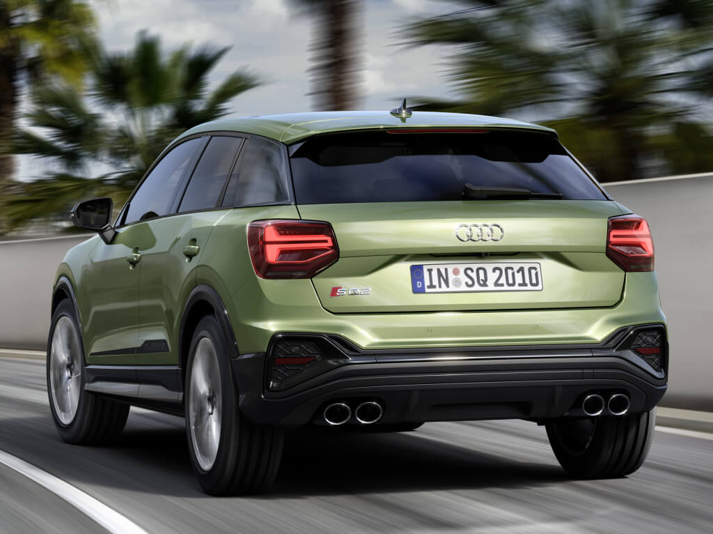 Audi SQ2 2021, parte trasera.