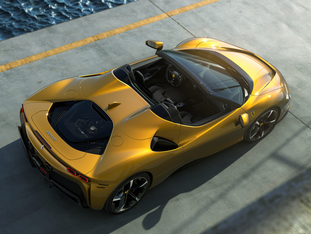 Ferrari SF90 Spider, parte superior.