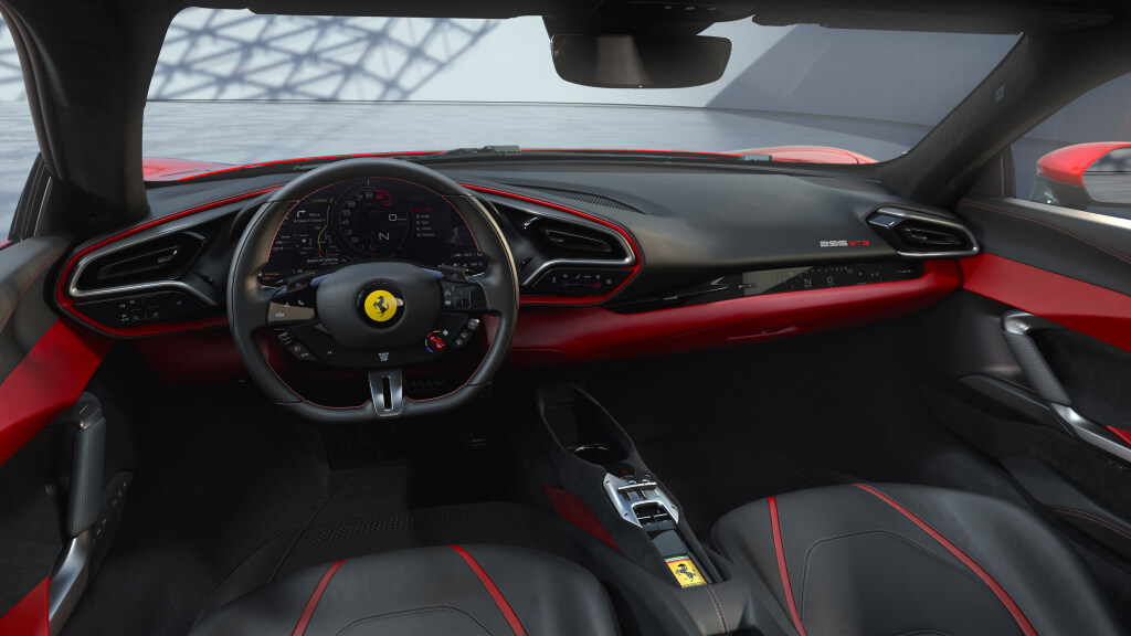 Ferrari 296 GTB: interior.