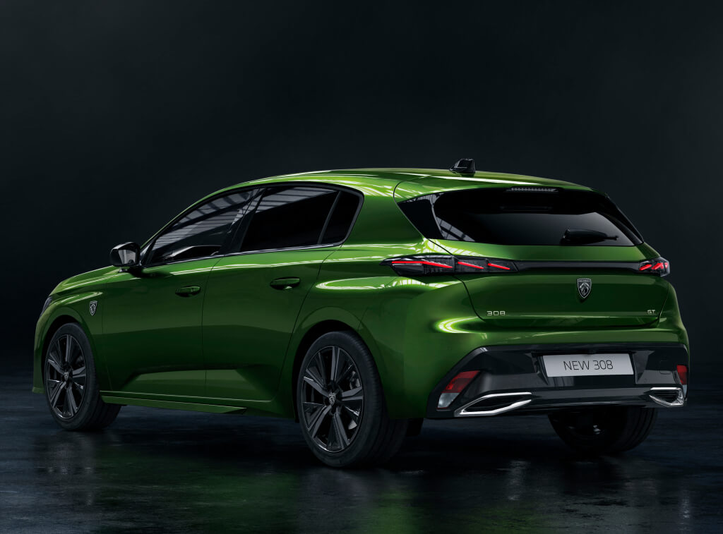 Peugeot 308 2022: trasera.