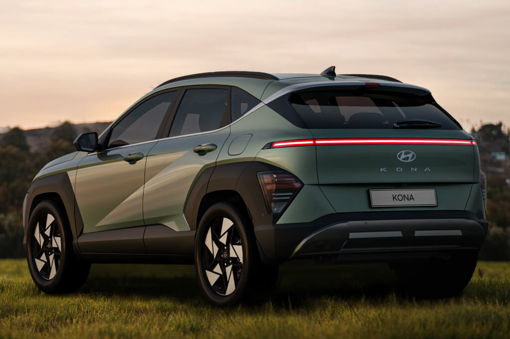 Hyundai Kona: vista trasera.
