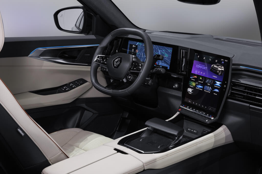 Renault Espace 2023, diseño interior.