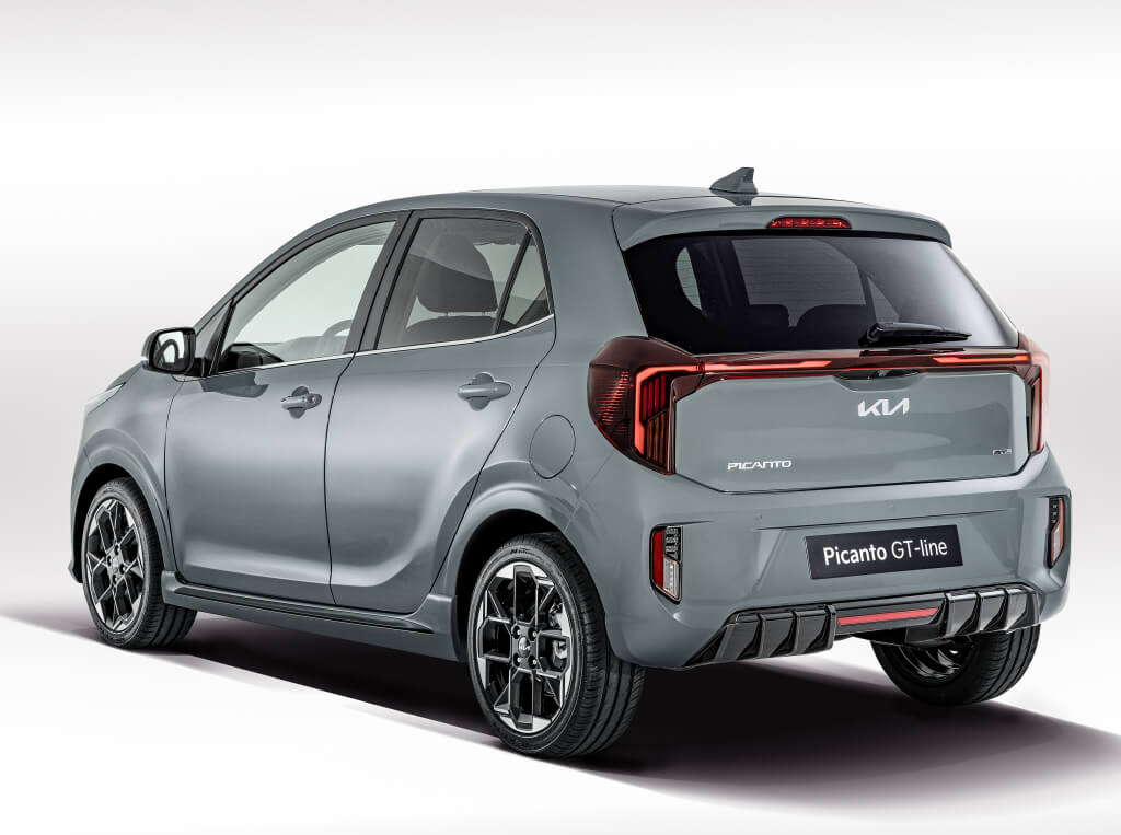 Kia Picanto 2023: vista trasera.